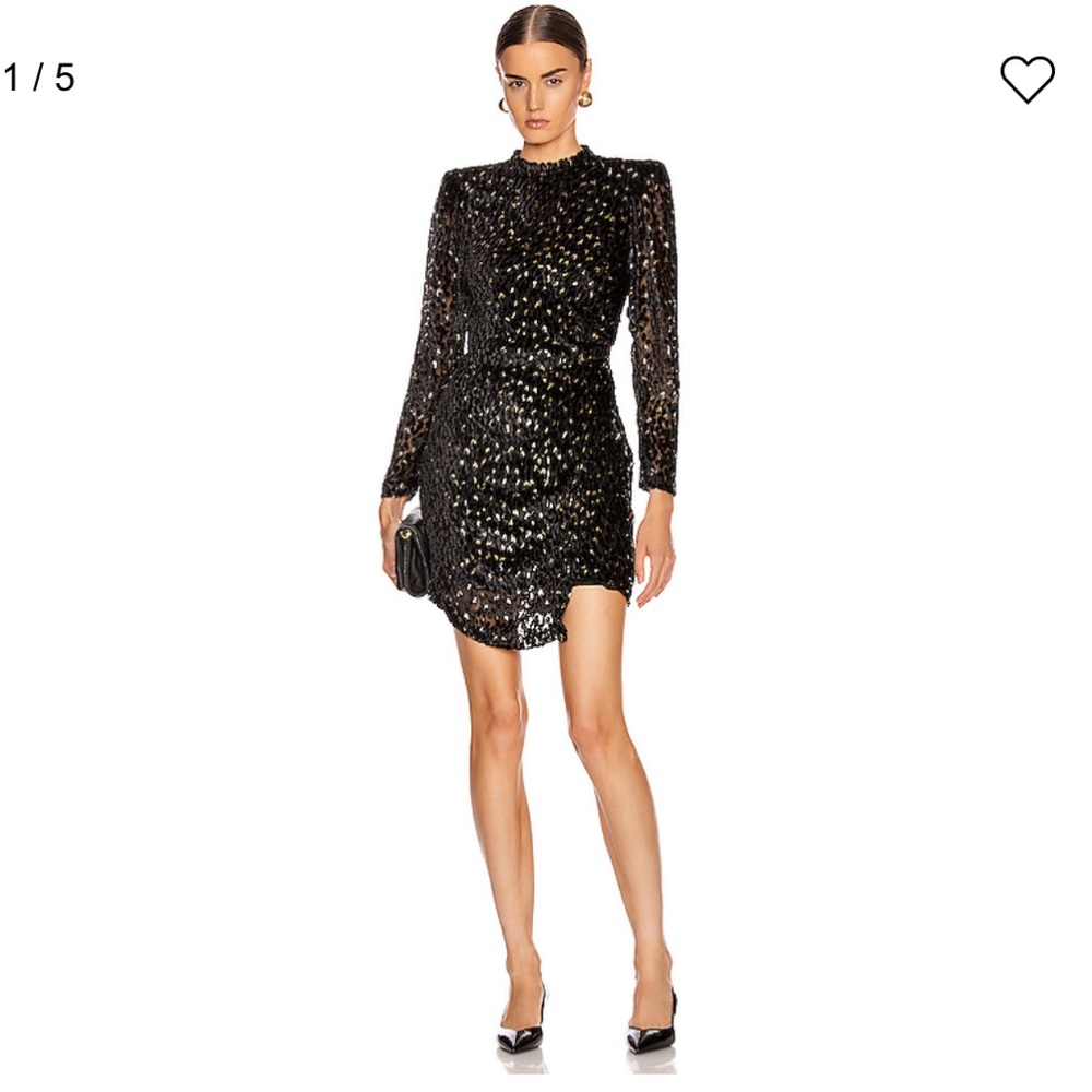 ALC black gold dress size 0 new without tag